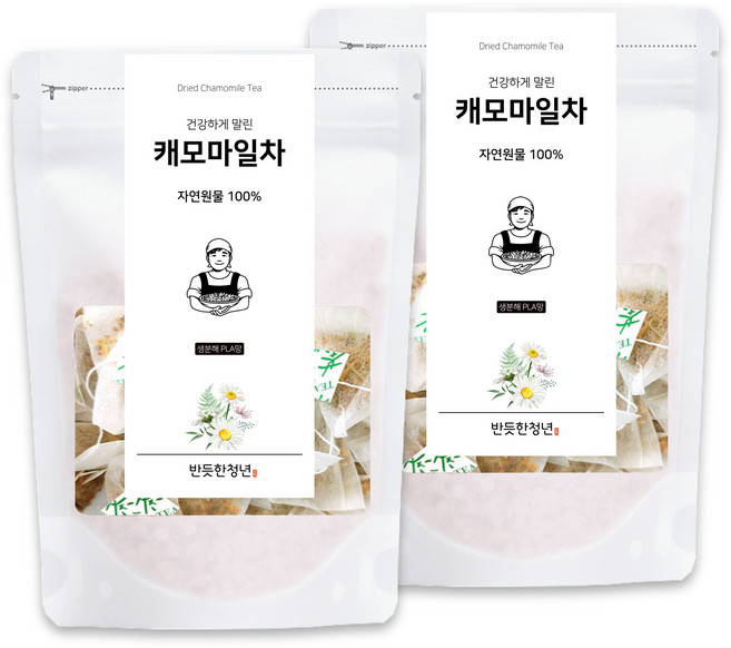캐모마일차 생분해 티백 HACCP 인증, 1g, 2개, 30개입