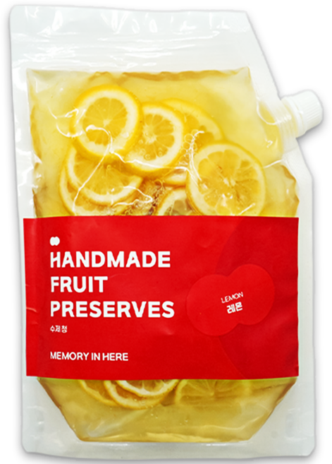 메모리인히어 1KG 수제 레몬청 슬라이스 홈카페 업소용 매장용 대용량, 1개, 3개입