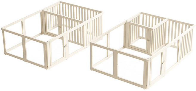 확장형 강아지 울타리 애견펜스 세트, 1개, 화이트