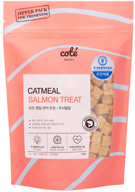 꼬뜨 캣밀 트릿 동결건조간식, 연어, 120g, 1개