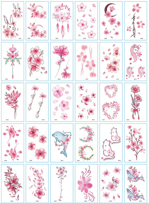 MIR WAY 타투 스티커 헤나 문신 30종세트, W30종세트, 1세트