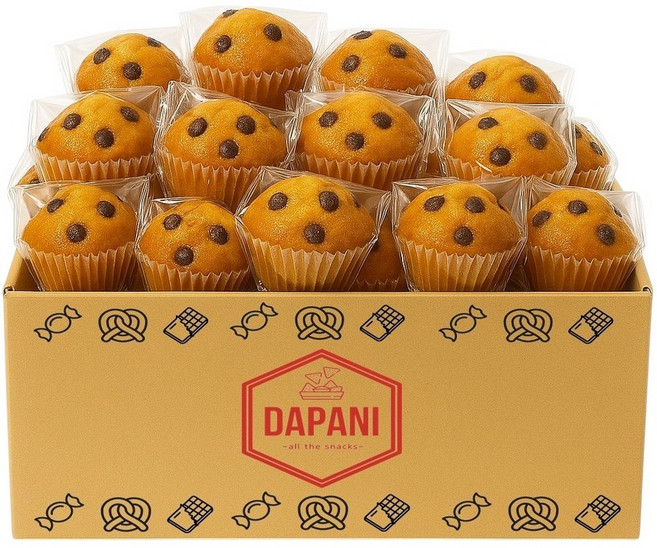 다파니 초코칩 미니 머핀 촉촉한 케이크 60개입, 1박스