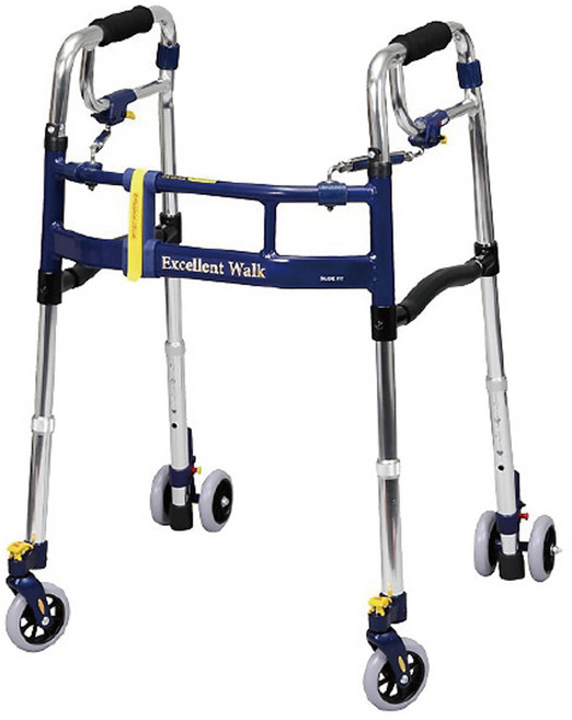 접이식 실내 엑설런트 워커 Excellent Walk 노인 어르신 고령자 환자 장애인 보행보조기 바퀴워커 실버카 걷기보조기구 성인용보행기 요양등급 실버용품, 1개