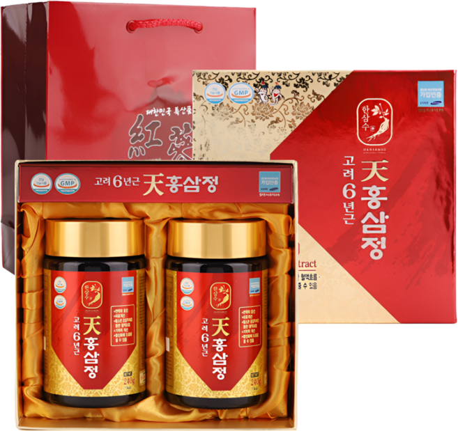 HnF 리뉴얼 고려6년근 천홍삼정 국내산 식약처인증 GMP 프리미엄 선물용, 480g, 1개