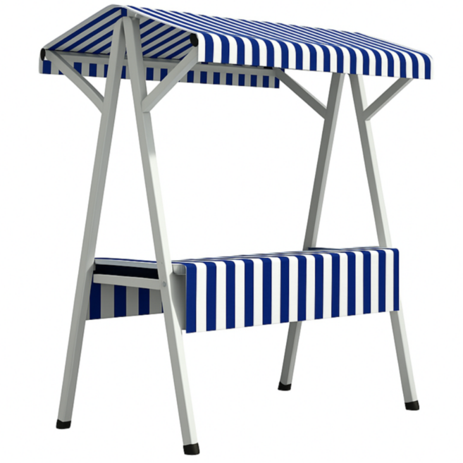 판마켓 철제 가판대 이동식 매대 노점 플리마켓 행사 부스 접이식, 블루, 1개