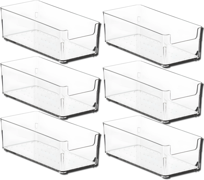 깔끔조아 다용도 투명 정리함 수납함, 6개