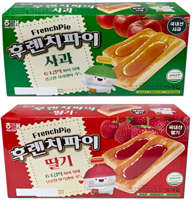 [DB유통]후렌치파이 딸기+사과, 192g, 1개
