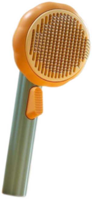 레빗몰 고양이빗 강아지빗 브러쉬 비숑빗 털제거, 1개, 펌킨그린