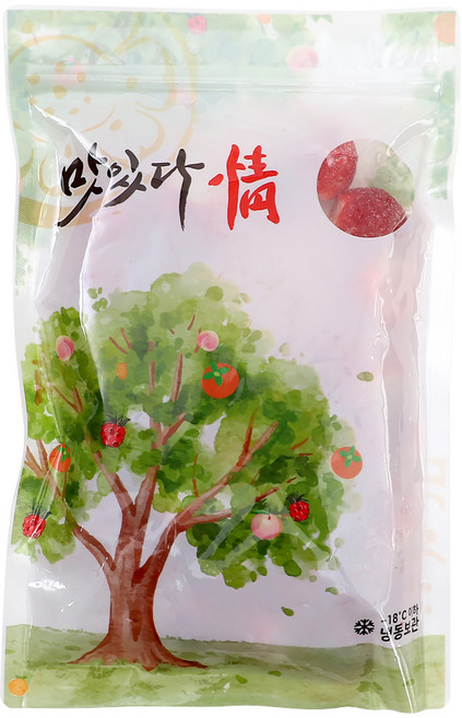 국산 세척 냉동딸기 중량별 사이즈랜덤 쥬스용딸기 냉동과일, 1박스, 2kg