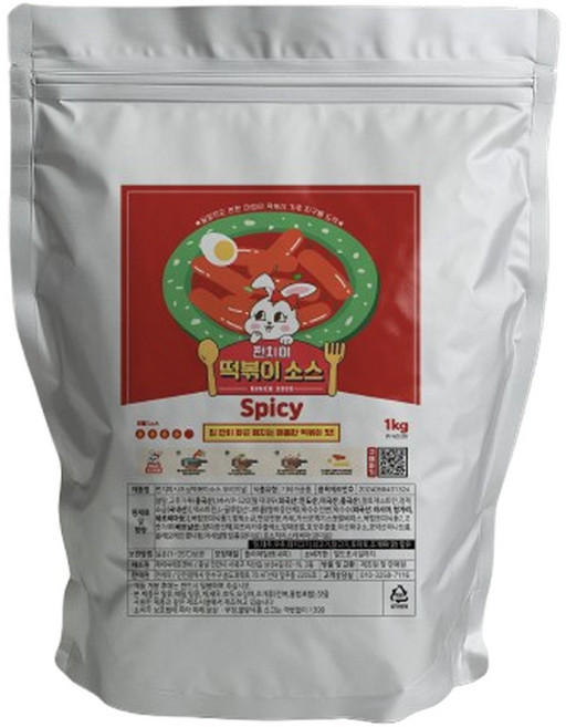 펀치미 떡볶이 소스 분말 가루 매운맛, 1개, 1kg