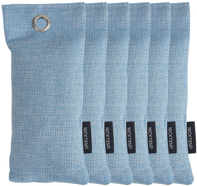 닉텐 활성탄 탈취 제습 천연 대나무숯 스카이(린넨), 160g, 3세트