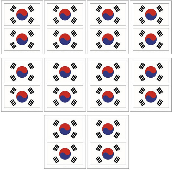(10장세트)CF-016 대한민국 태극기 타투스티커 한국타투2, 1개, 한국타투-10장세트