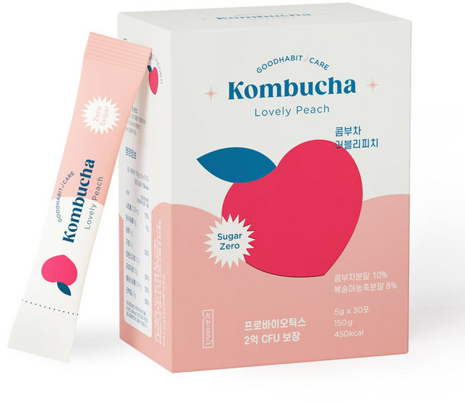 착한습관 콤부차 러블리피치, 1개, 30개입, 5g