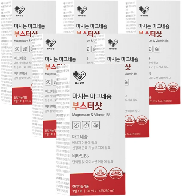 헬시알엔 마시는 액상 마그네슘 부스트샷 글루콘산 비타민B6 영양제 추천 효능 유기염 액상형 스틱 보충제 남성 건강기능식품 어린이 좋은 액체 유기산, 6개, 280ml - 쿠팡