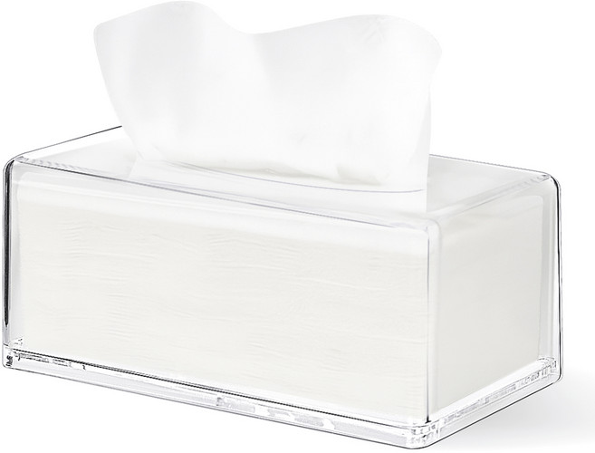 하루의공간 핸드타올 티슈 휴지 케이스, 투명, 1개