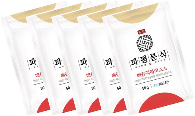파평분식 떡볶이 소스 분말 매콤한맛, 50g, 5개