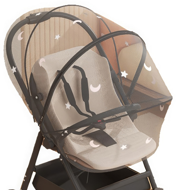 유모차모기장 지퍼형 유모차커버 아기모기장, 1개, 별빛달빛