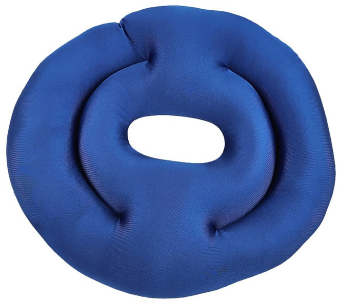 엉덩이 욕창 방지 도넛 쿠션 정품 마이크로 비즈 충전 2종 꼬리뼈 치질 높은 낮은 비즈 방석 와상환자용 자세변환용구 예방 베게 체위변경 배게 늘찬복지용구, 비즈도넛쿠션(낮은 일반형), 1개