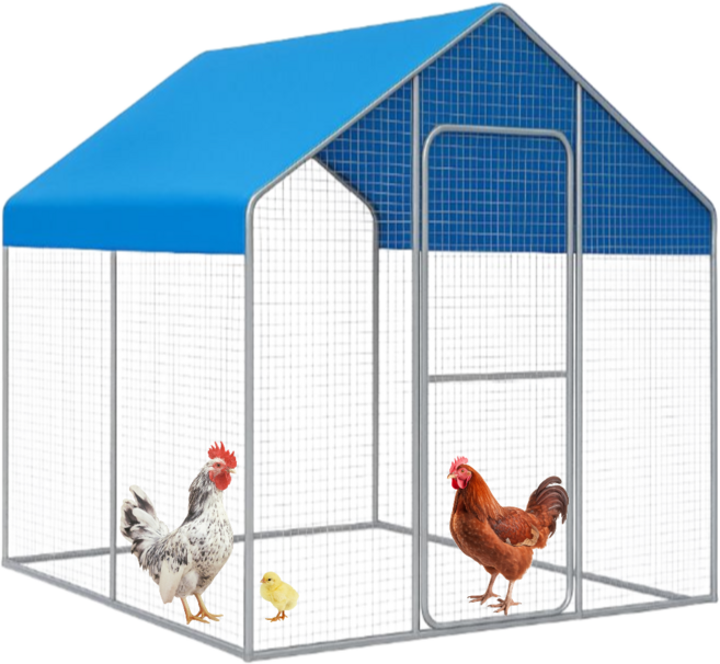 온새들녘 조립식 닭장 양계장 새집 대형 야외 사육장 케이지, 블루A 1.5x1.5x1.7, 1개