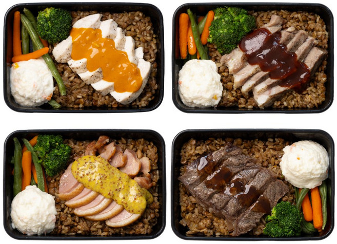 샐그램 단백식사 스테이크 냉동 도시락 통곡물밥 양많은 간편 한끼 닭가슴살 부채살 목살 오리훈제 저속노화식단, 8개, 270g