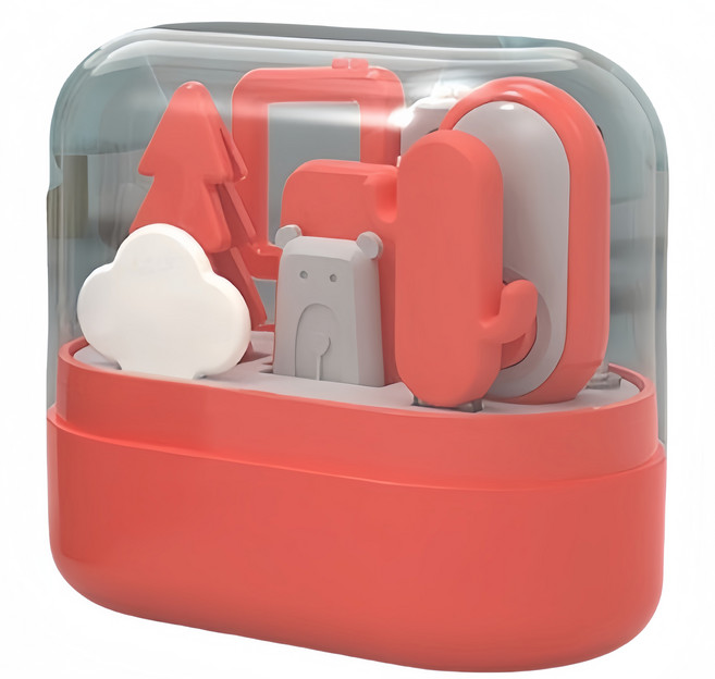 LAICAI라이차이 논슬립 안전한 상처방지 유아용 손톱깎이 4종세트, 1세트, 레드6종