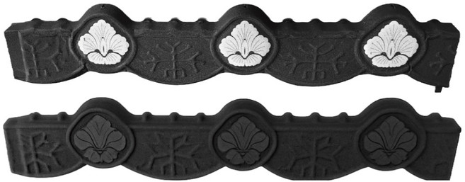 금속기와 일반기와용 앤드캡 후레싱 함석기와 지붕자재 지붕재료 칼라강판 기와지붕 부자재, 1개, 적색스톤(꽃)