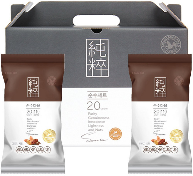산과들에 순수다움 30입 하루견과류 선물세트, 30개, 20g