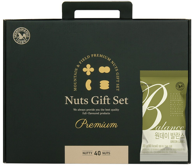 산과들에 원데이발란스그린 40입 하루견과류 선물세트, 1개
