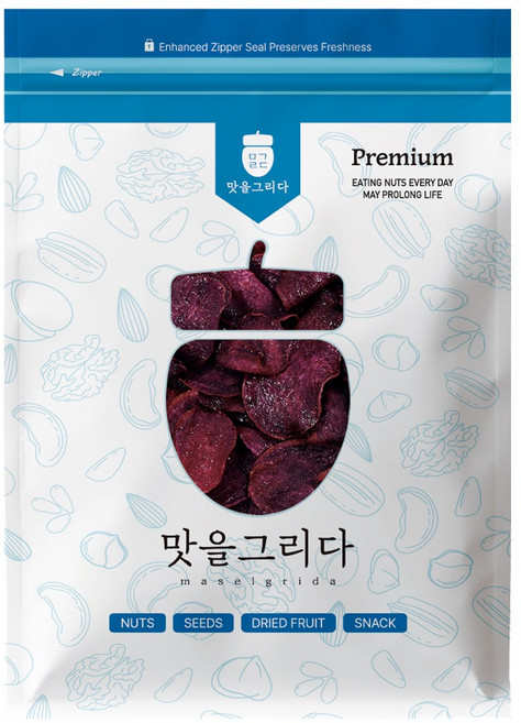 맛을그리다 자색고구마칩 300g, 3개