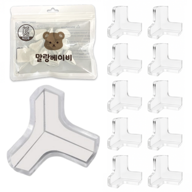 말랑베이비 프리미엄 모서리 보호대, 10개, 투명