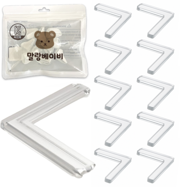 말랑베이비 프리미엄 모서리 보호대, 10개, 투명