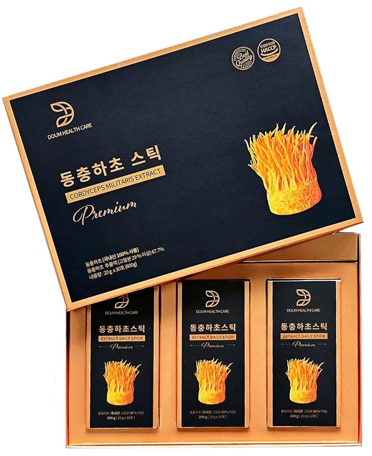 2+1이벤트. 명절선물 동충하초버섯 농축스틱 높은 재구매율 효과 만점 정말 제대로 담았습니다., 20g, 30개 - 쿠팡