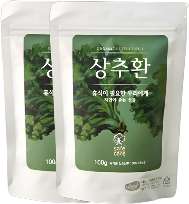 상추효능 식물성 멜라토닌 맬라토닌 락투신 흑하랑 영양제 약 1달, 2개, 60회분