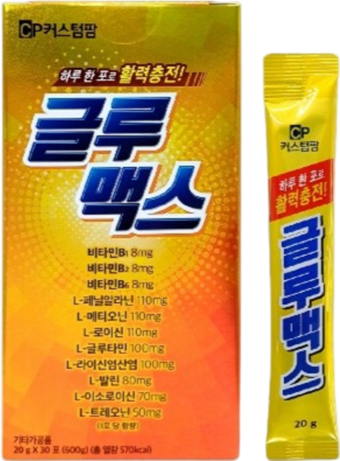 에브래해빗 글루 맥스 액상 스틱 고함량 아미노산 8종 비타민 B군 함유 HACCP 인증, 600g, 1박스