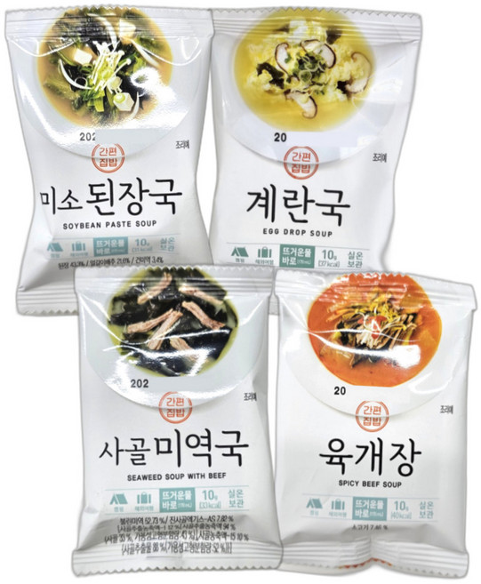 초간단 간편국 동결건조 블럭 국 4P, 1개, 40g