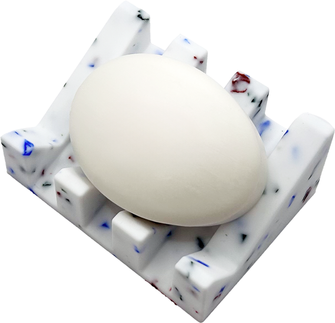 논슬립 실리콘 비누받침, 블루도트, 1개