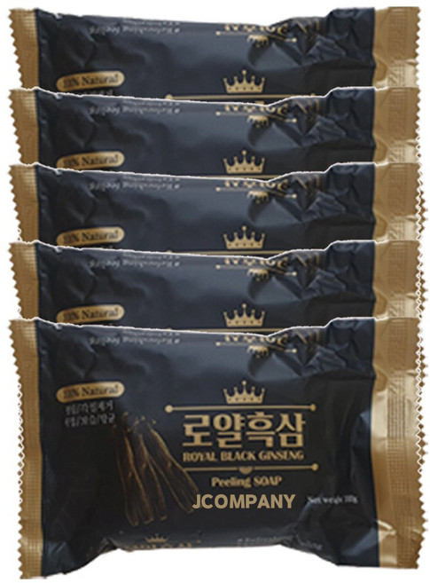 로얄 흑삼 비누 5개 (1개당 100g), 100g, 5개입