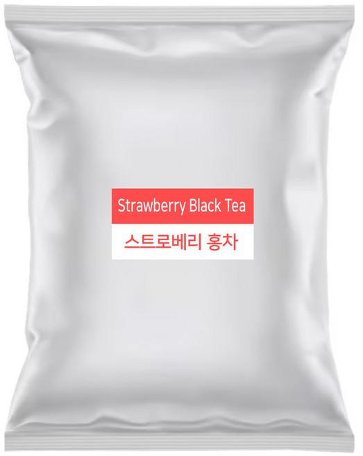 [티스페이스] 프리미엄 스트로베리 홍차 대용량 1kg 카페용 업소용, 1개입, 1개