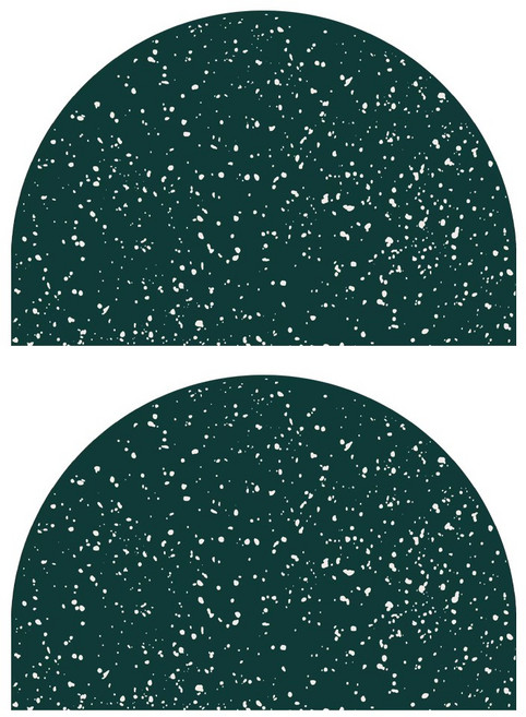 투데이리빙 1+1 반원형 빨아쓰는 규조토 발매트 욕실 주방 화장실 현관 워셔블 논슬립 매트 빠른 물흡수 발수건 인테리어 바닥 러그, 2개, R98848B(터쿼즈