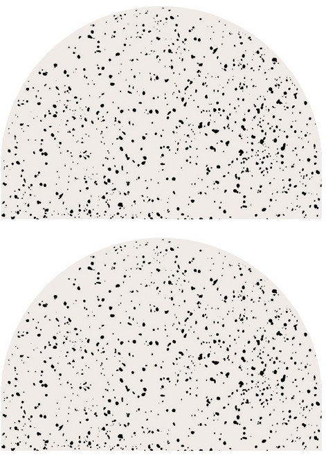 투데이리빙 1+1 반원형 빨아쓰는 규조토 발매트 욕실 주방 화장실 현관 워셔블 논슬립 매트 빠른 물흡수 발수건 인테리어 바닥 러그, 2개, R98848A(크림