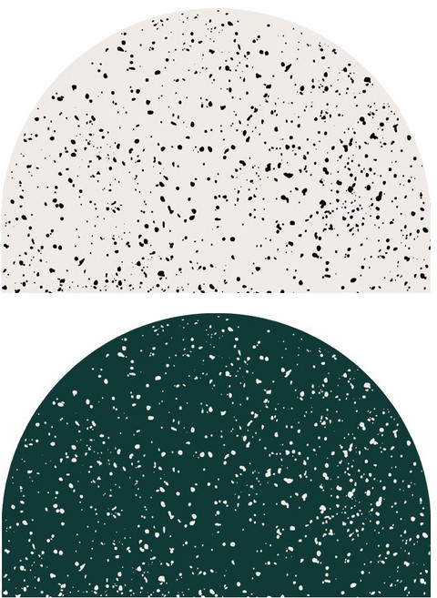 투데이리빙 1+1 반원형 빨아쓰는 규조토 발매트 욕실 주방 화장실 현관 워셔블 논슬립 매트 빠른 물흡수 발수건 인테리어 바닥 러그, 2개, R98848C(크림+터쿼즈