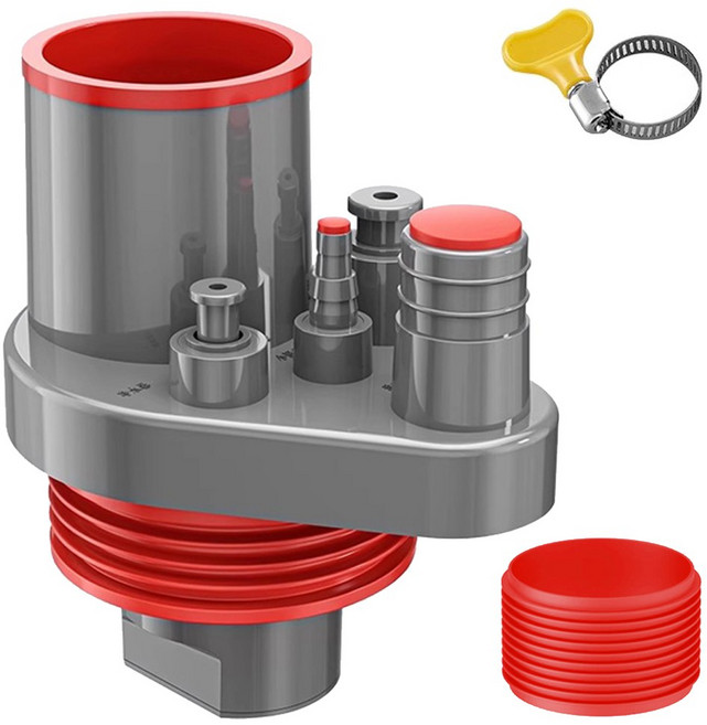 투데이리빙 싱크대용 멀티 배수구 트랩 하수구 냄새 벌레 역류 차단 욕실 화장실 자동 개폐 밀폐 커버 30~40mm 배수구 호환 50mm 75mm 배수관 어댑터, 1세트