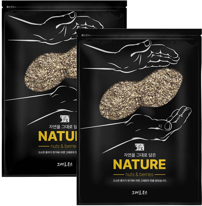 그대로푸드 볶음들깨가루 1kg 거친 탕용, 2개