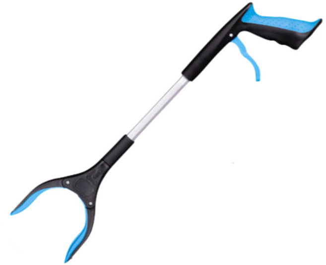 시옷시옷 통돌이 세탁기 집게 신발 구두 정리 플로깅 긴집게, 1개, 블루 소형(53cm)