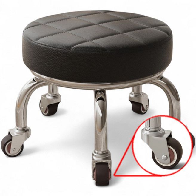 자시민 무소음 이동식 바퀴의자, 블랙