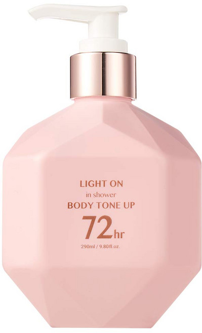 비오엠 라이트 온 인 샤워 바디 톤업 바디로션 베이비파우더향, 290ml, 1개