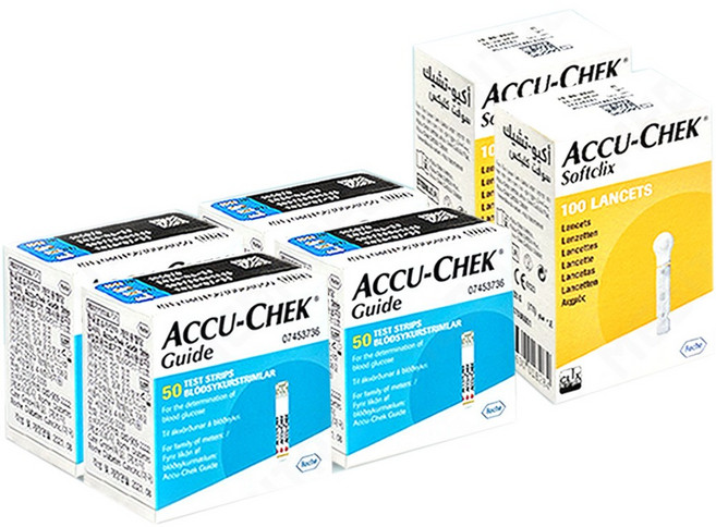 로슈 아큐첵 가이드 혈당시험지 200매+정품침200매 (대한의료기 출고), 1개