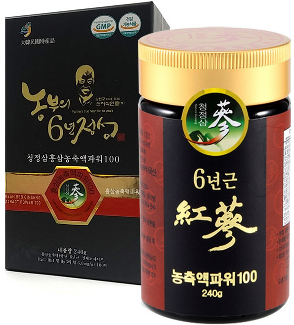6년근홍삼농축액 100% 액기스 진액 홍삼정, 240g, 2세트