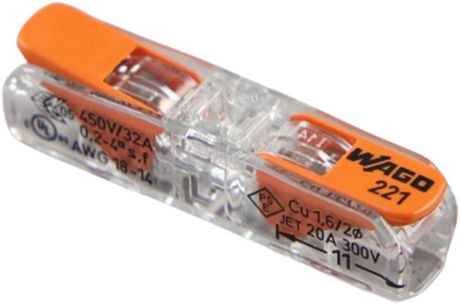 와고커넥터 221-2411 2P 전선 연결 전기자재, 1개