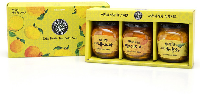 다하 제주 과실차 세트 4호, 300g, 3개입, 1세트